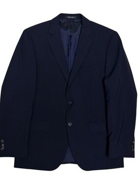 Hugo Boss Blue Blazer Luxury Designer VIRGIN WOOL Business Formal Mens Small 38S